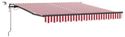 Produktbild von Markisenstoff mit Rot und Weiß 350 x 250 cm Polyester