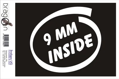 Produktbild von Aufkleber / Autoaufkleber - JDM / Die cut / Auto / OEM - Inside - 120x110mm weiß - Heckscheibe / Heckscheibenaufkleber