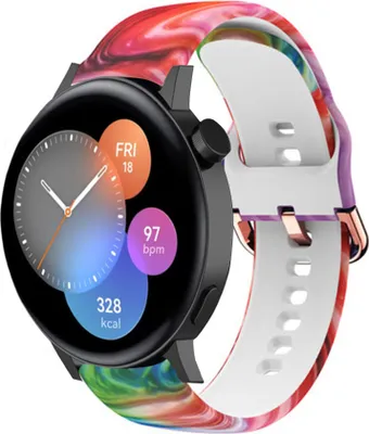 Produktbild von Strap-it Huawei Watch GT 3 42mm Silikon Armband (Bunt)
