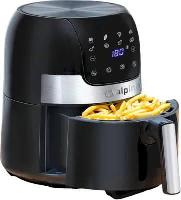 Produktbild von alpina Airfryer 3.5L - Heißluftfritteuse 1-4 Personen - Air Fryer mit digitalem Touchscreen - Einstellbare Temperatur 80 bis 200 Grad - mit Timer-Funktion - Heißluftofen 1400W
