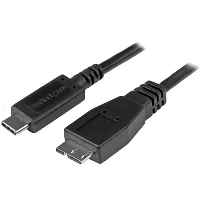 Produktbild von StarTech.com 1m USB-C zu Micro USB-B Kabel, USB 10Gbps, Datenkabel, 3A, USB-C auf Micro-B Datenübertragungskabel, 1 m, USB C, Micro-USB B, USB 3.2 Gen 2 (3.1 Gen 2), Stecker/Stecker, Schwarz