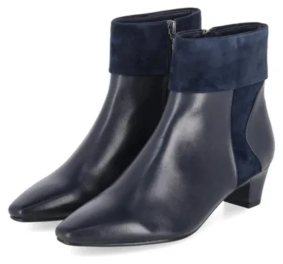 Productafbeelding van Kaerlek enkellaarsjes, blauw leer, maat: 37