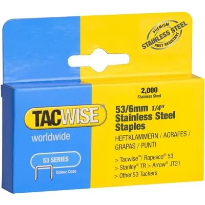 Produktbild von TACWISE Heftklammern 53/6 mm Edelstahl 2.000 Stück