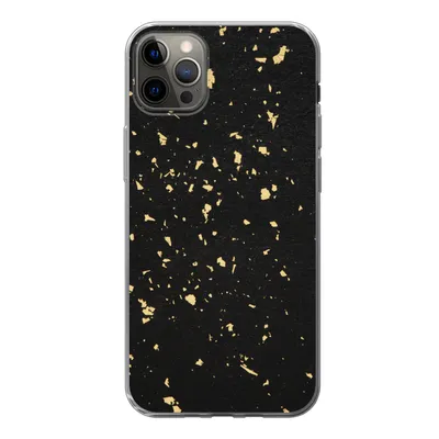 Produktbild von MuchoWow® Handyhülle Schutzhülle Hülle für iPhone 13 Pro Max Goldene Flocken auf schwarzem Hintergrund Silikon Softcase Handy Hülle - Mobiltelefon