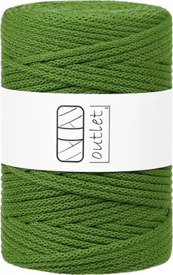 Produktbild von Spargelgrün Baumwoll-Flechtkordel 5mm 100m OUTLET