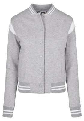 Immagine prodotto di Dámská mikina Urban Classics Ladies Organic Inset College Sweat Jacket grigio/bianco - M