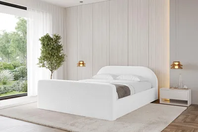 Produktbild von ALTDECOR Polsterbett mit Bettkasten - TIVON-Z-v1 - 120x200 Weiß - Bett mit Matratze H3/H4, Kopfteil und Fußteil, Boxbett, Doppelbett mit Stauraum