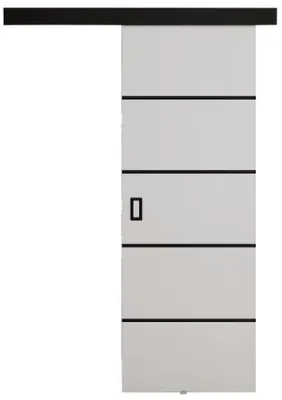 Produktbild von KIER FURNITURE Schiebetür Komplettset WERDI PLUS Sliding Door, Raumteiler Schiebetür Weiß 76x205x1,6 cm