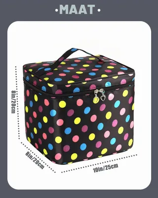 Imagen del producto de Estuche de maquillaje grande, con soporte para brochas, tamaño L, ideal para viajes
