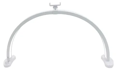 Zdjęcie produktu dla Lampa stołowa do manicure w kształcie półksiężyca z uchwytem na telefon, 71 cm, 40W, LED, łukowa, przeznaczona dla stylistek paznokci, idealna do salonów kosmetycznych, z regulacją temperatury barw (biała), wtyczka brytyjska