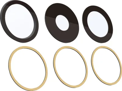 Produktbild von iPhone 15 Pro Original OEM Saphir Kamera Glas Linse Reparatur Set mit Kleber Glue