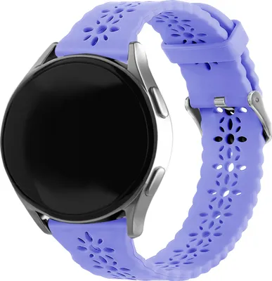 Produktbild von Strap-it Samsung Galaxy Watch 6 - 44mm Gemustertes Silikon Armband (Lila)