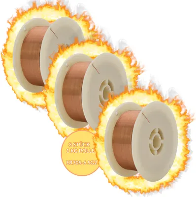 Produktbild von 3 X Schweißdraht, 0,8 mm Ø, 1 Kg Spule