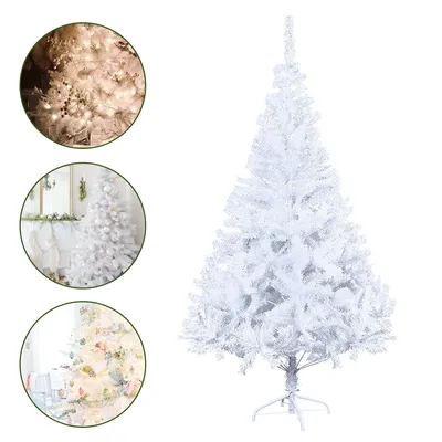 Produktbild von Jopassy Künstlicher Weihnachtsbaum künstlicher Tannenbaum inkl. Baumständer Metall Weiß 150cm