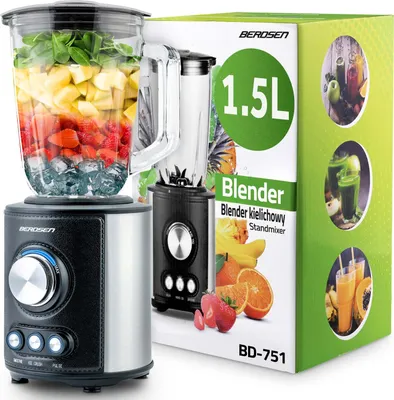 Produktbild von 800W Berdsen Standmixer BD-751, schwarz