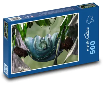 Obrázek produktu pro Puzzle 500 Zelený had v tropické zoo - martinpuzzle