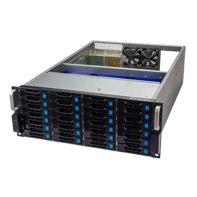 Image de FANTEC SRC-4240X07-12G, 24x 4HE boîtier de stockage 19" sans bloc d'alimentation, 680mm de profondeur