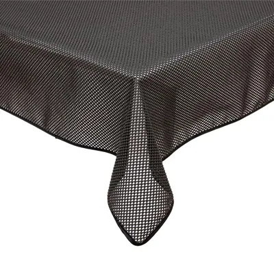 Produktbild von Gartentischdecke Karo Schaum PVC Weichschaum 130 x 160 cm - schwarz