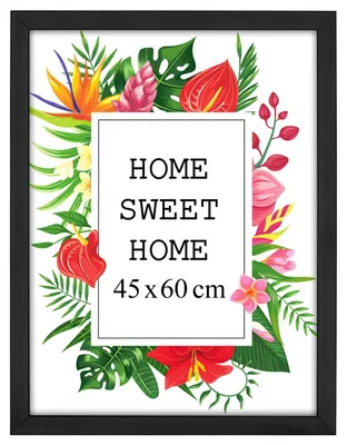 Obrázok produktu pre Rámček MG Design Schwarz, 45 x 60 cm – Vyrobený z prírodného dreva s akrylovým sklom, určený na zavesenie aj na postavenie, vhodný na fotografie, plagáty a puzzle