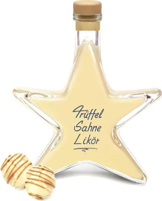 Immagine prodotto di Bottiglia stella liquore crema tartufo 0,2 L Come liquido tartufo cioccolato bianco bottiglia stella bottiglia regalo crema liquore liquore tartufo 200ml