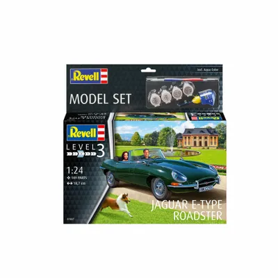Produktbild von Jaguar E-Type Roadster (Level 3) + Aqua Farbe - 1:24 - Revell