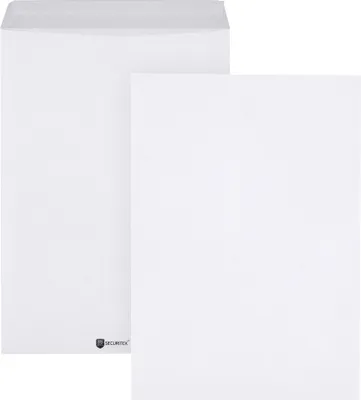 Produktbild von Versandtasche 00014214 B4 130g haftklebend ohne Fenster weiß 100 Stück Packung mit 5 Stück