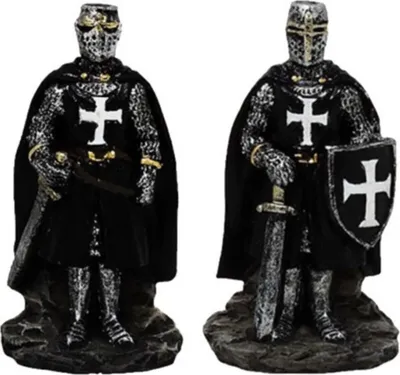 Produktbild von Stehender Kreuzritter silber-schwarz