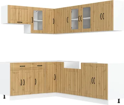 Produktbild von 11-tlg. Küchenschrank-Set Lucca Artisan-Eiche Holzwerkstoff