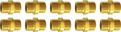 Image de Jeu de raccords à double filetage Riegler, 1/4 pouce, 10 pièces 10 pièces