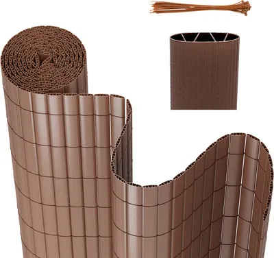 Obrázok produktu pre TolleTour PVC plot na ochranu súkromia zástena na ochranu súkromia záhradný plot zástena na ochranu súkromia vetrolamy na balkón a terasu, hnedá 90x400cm
