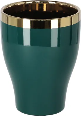 Zdjęcie produktu dla KOTARBAU® Ceramiczna doniczka na kwiaty o wysokosci 123 mm zielono-zlota