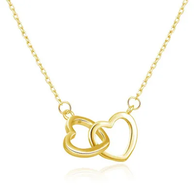 Produktbild von Gold plated silver necklace with hearts AGS1327 / 47-GOLD
