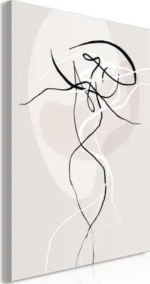 Produktbild von Italienischer Leinwand Leinwandbild - Beige Energy (1 Part) Vertical 80x120 cm Abstrakt a-A-0635-b-a