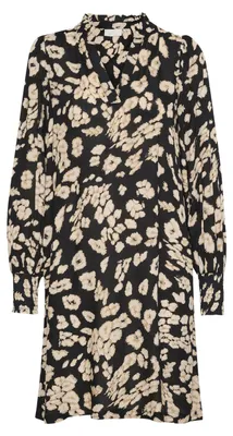 Produktbild von KAFFE Kleid KAbeathe 38, Black/Sand Leo Print