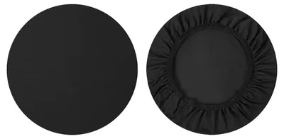 Runde Krukbezüge, Set von 2, schwarz, für Hocker Ø 28-34 cm