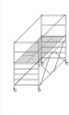 Produktbild von Guenzburger Steigtechnik Klappgerüst 1.35 x 1.80 m mitAusbaueinheit Plattformhöhe 1.54 115701