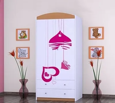 Zdjęcie produktu dla BDW Szafa, 2 drzwi, 2 szuflady, garderoba, 180x90 cm, buk