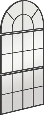 Produktbild von Wandspiegel, Fensterspiegel, dreiteilig, Metallrahmen, 76 x 53 cm, Schwarz