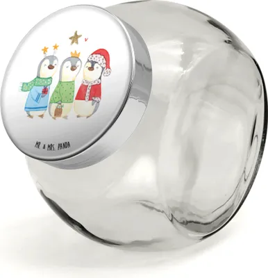 Produktbild von Mr. & Mrs. Panda Kaffeedose Winterzeit Heilige drei Könige XL 2000ml - Weiß - Geschenk, Weihnachten, Bonbonglas, schraubglas, glasbehälter, Weihnachtstage, Winter