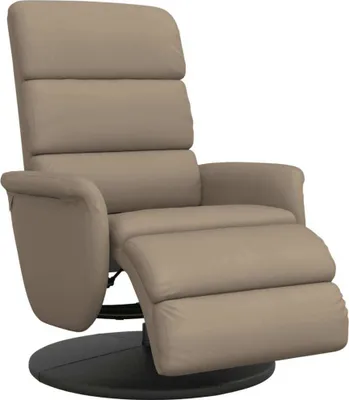 Zdjęcie produktu dla vidaXL Fotel Relax z podnóżkiem z imitacji skóry w kolorze cappuccino-brązowym