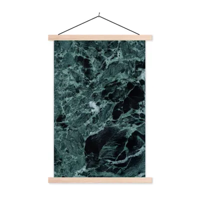 Produktbild von MuchoWow® Textilposter Marmor - Stein - Textur - Marmoroptik - Design 60x90 cm mit holzfarbenen Rahmen - Textil