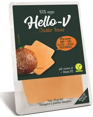 Immagine prodotto di Alternativa vegetale al formaggio cheddar a fette, 140 g