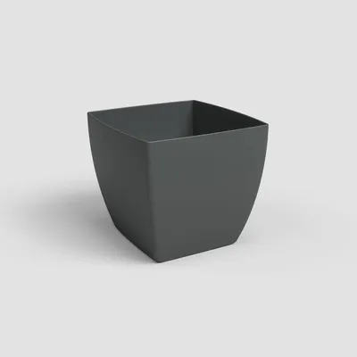 Produktbild von Quadratische Blümpotte 30cm Anthrazit recycelbar