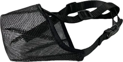 Image de INF Muselière pour chien en nylon Le noir L