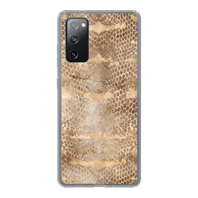 Produktbild von MuchoWow® Handyhülle Schutzhülle Hülle für Samsung Galaxy S20 FE Schlangendruck - Gold - Braun Silikon Softcase Handy Hülle - Abdeckung