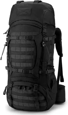 Imagen del producto de Mochila táctica militar de 70 litros, ideal para senderismo, viajes y actividades al aire libre, con funda impermeable