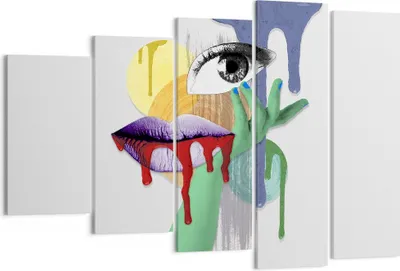 Produktbild von Bild auf Leinwand - Leinwandbild - Abstraktion modern - 150x100cm - Wand Bild - Wanddeko - Leinwanddruck - Bilder - Kunstdruck - Wanddekoration - Leinwand bilder - Wandkunst - EG150x100-4058
