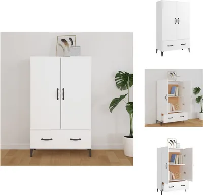 Zdjęcie produktu dla vidaXL Kredens biały 70x31x115 cm materiał drewnopochodny - Kredensy
