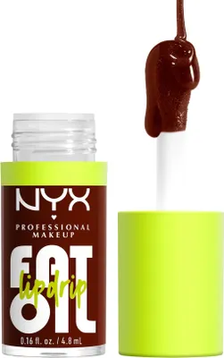 Produktbild von NYX Professional Makeup Fat Oil Lip Drip Moisturizing Vegan Tinted Lip Gloss - Status Update Rich Chocolate