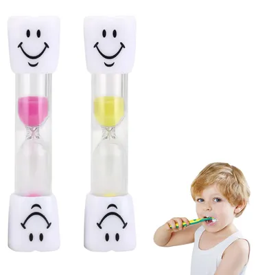 Produktbild von Set mit 2 Sanduhren für Kinder – 3-Minuten-Timer zum Zähneputzen